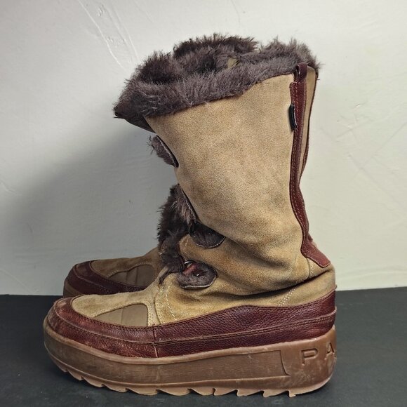 Pajar Boots Womens 11 Leather Native Lace Up Fur Canada USA Winter Sow - Picture 4 of 10